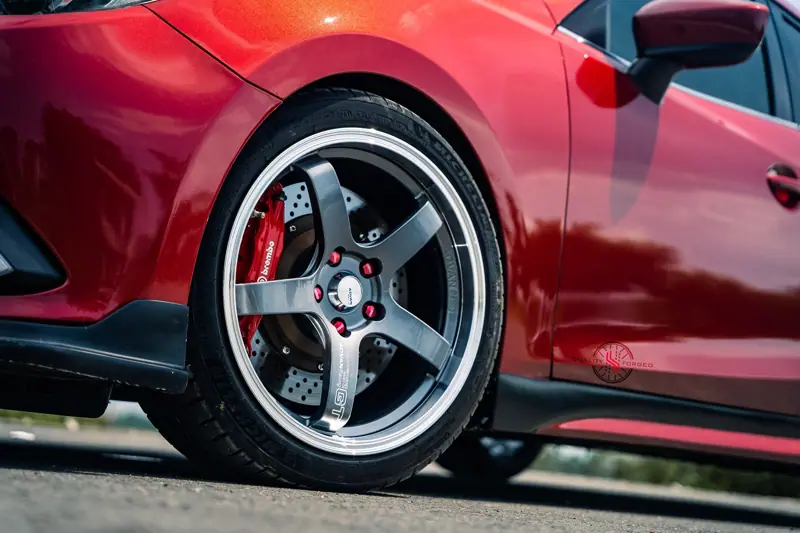 Mazda 3 Brembo Advan GT by 18 inch – mâm forged & heo thắng HFORGED, ảnh 2