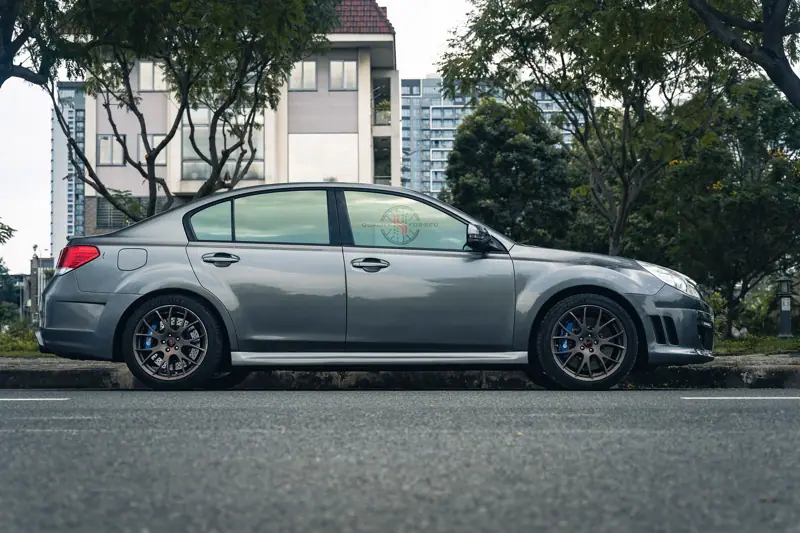 Subaru Legacy GT Brembo Sti 18 inch – mâm forged & heo thắng HFORGED, ảnh 1
