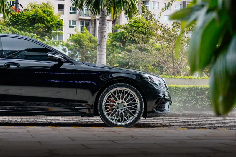 Mercedes W222 S500 21 inch AMG brake – mâm forged & heo thắng HFORGED, ảnh 4