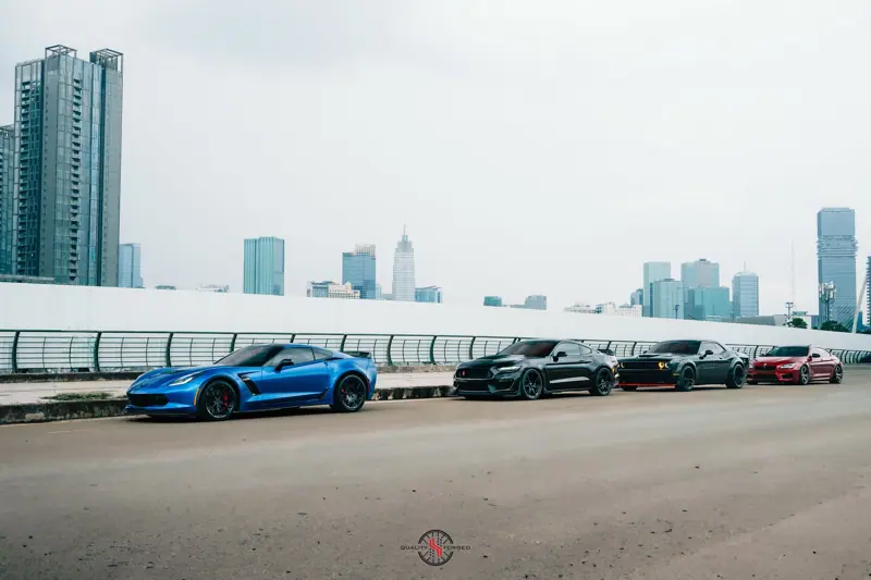 Bộ 3 xe Mỹ Dodge, Corvette, Mustang – mâm forged HFORGED, ảnh 5