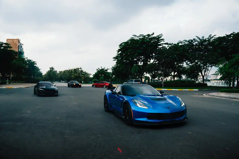 Bộ 3 xe Mỹ Dodge, Corvette, Mustang – mâm forged HFORGED, ảnh 12