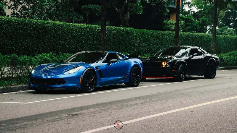 Bộ 3 xe Mỹ Dodge, Corvette, Mustang – mâm forged HFORGED, ảnh 11