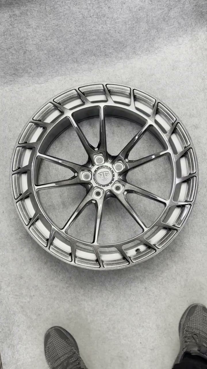 Mâm forged 10 chấu màu xám titan – hàng hoàn thiện